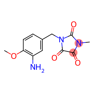 1-[(3-amino-4-methoxyphenyl)methyl]-3-methylimidazolidine-2,4,5-trione