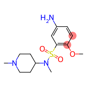 5-amino-2-methoxy-N-methyl-N-(1-methylpiperidin-4-yl)benzene-1-sulfonamide