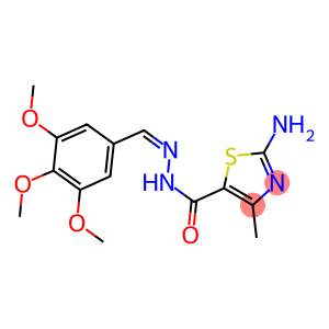 2-amino-4-methyl-N'-(3,4,5-trimethoxybenzylidene)-1,3-thiazole-5-carbohydrazide
