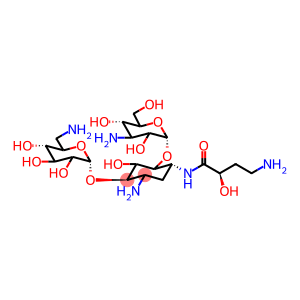 O-3-AMino-3-deoxy-α-D-glucopyranosyl-(1→6)-O-[6-aMino-6-deoxy-α-D-glucopyranosyl-(1→4)]-N1-[(2S)-4-aMino-2-hydroxy-1-oxobutyl]-2-deoxy-D-streptaMine-d5 Sulfate