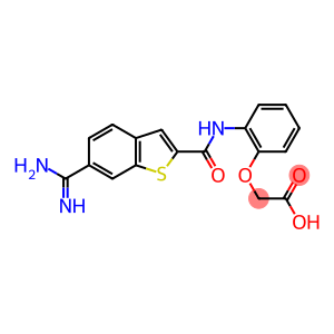 2-(((6-amidinobenzothiophene-2-yl)formamido)phenyloxy)acetic acid