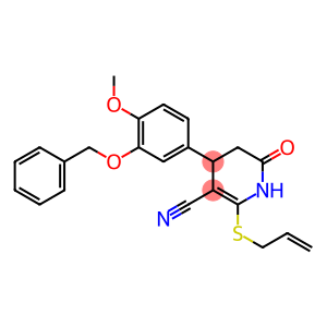 2-(allylsulfanyl)-4-[3-(benzyloxy)-4-methoxyphenyl]-6-oxo-1,4,5,6-tetrahydro-3-pyridinecarbonitrile