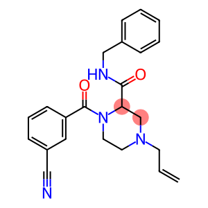 4-ALLYL-N-BENZYL-1-(3-CYANOBENZOYL)PIPERAZINE-2-CARBOXAMIDE