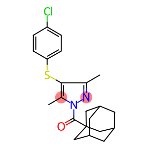 1-(1-adamantylcarbonyl)-4-[(4-chlorophenyl)sulfanyl]-3,5-dimethyl-1H-pyrazole