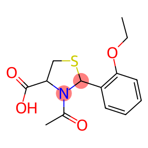 3-acetyl-2-(2-ethoxyphenyl)-1,3-thiazolidine-4-carboxylic acid