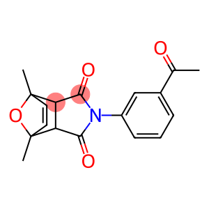 4-(3-acetylphenyl)-1,7-dimethyl-10-oxa-4-azatricyclo[5.2.1.0~2,6~]dec-8-ene-3,5-dione