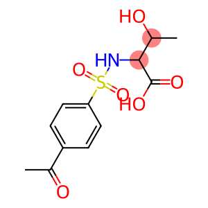 2-[(4-acetylbenzene)sulfonamido]-3-hydroxybutanoic acid