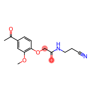 2-(4-acetyl-2-methoxyphenoxy)-N-(2-cyanoethyl)acetamide