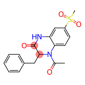 4-ACETYL-3-BENZYL-7-(METHYLSULFONYL)-3,4-DIHYDROQUINOXALIN-2(1H)-ONE
