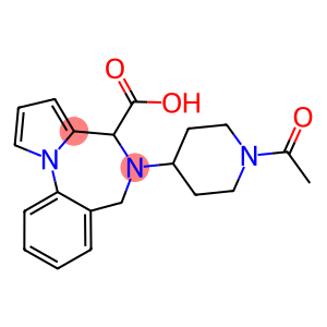 5-(1-ACETYLPIPERIDIN-4-YL)-5,6-DIHYDRO-(4H)-PYRROLO[1,2-A](1,4)BENZODIAZEPIN-4-CARBOXYLIC ACID
