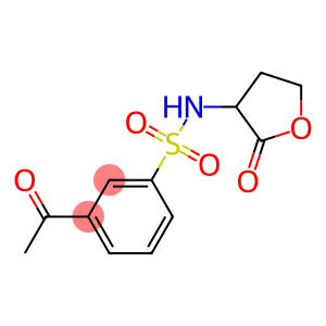 3-acetyl-N-(2-oxooxolan-3-yl)benzene-1-sulfonamide