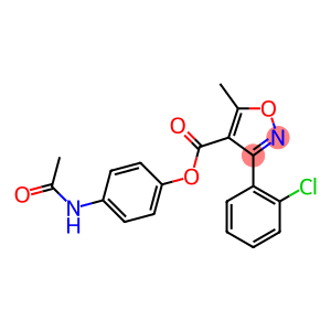 4-(acetylamino)phenyl 3-(2-chlorophenyl)-5-methylisoxazole-4-carboxylate