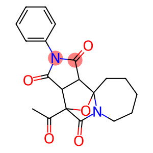 4-Acetyl-7,8,9,10-tetrahydro-2-phenyl-10bH-4,10a-epoxy-6H-2,5a-diazacyclohept[e]indene-1,3,5(2H,3aH,4H)-trione