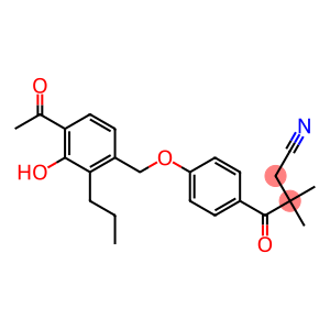 4-[4-(4-Acetyl-3-hydroxy-2-propylbenzyloxy)phenyl]-4-oxo-3,3-dimethylbutyronitrile