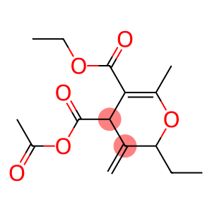 4-Acetyl-3,4-dihydro-6-methyl-3-methylene-2H-pyran-4,5-dicarboxylic acid diethyl ester