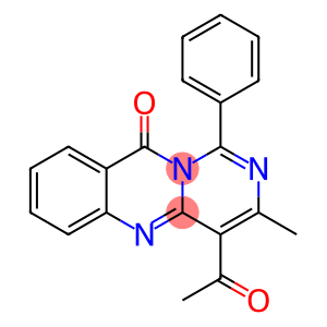 4-Acetyl-1-phenyl-3-methyl-10H-pyrimido[6,1-b]quinazolin-10-one