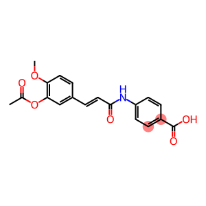 4-[[3-(3-Acetoxy-4-methoxyphenyl)-1-oxo-2-propenyl]amino]benzoic acid