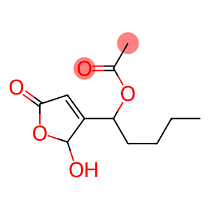 Acetic acid 1-[(2,5-dihydro-2-hydroxy-5-oxofuran)-3-yl]pentyl ester