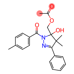 Acetic acid [[2-(4-methylbenzoyl)-5-phenyl-4,4-dimethyl-3,4-dihydro-3-hydroxy-2H-pyrazol]-3-yl]methyl ester
