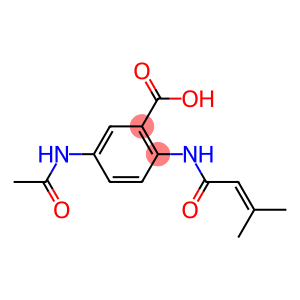 5-acetamido-2-(3-methylbut-2-enamido)benzoic acid