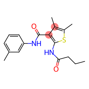2-(butyrylamino)-4,5-dimethyl-N-(3-methylphenyl)-3-thiophenecarboxamide