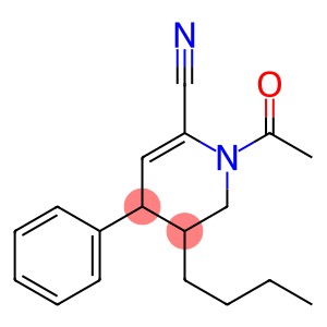 3-Butyl-1-acetyl-1,2,3,4-tetrahydro-4-phenylpyridine-6-carbonitrile