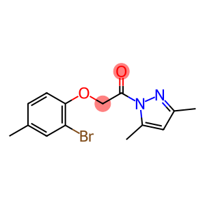 2-(2-bromo-4-methylphenoxy)-1-(3,5-dimethyl-1H-pyrazol-1-yl)-1-ethanone