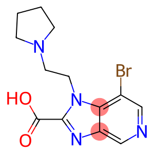 7-bromo-1-(2-pyrrolidin-1-ylethyl)-1H-imidazo[4,5-c]pyridine-2-carboxylic acid