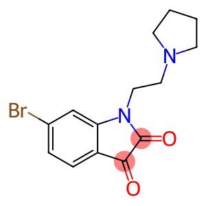 6-bromo-1-[2-(pyrrolidin-1-yl)ethyl]-2,3-dihydro-1H-indole-2,3-dione