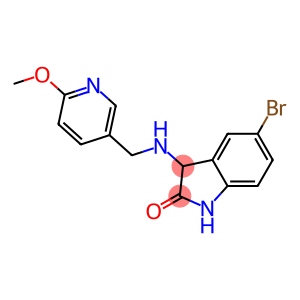 5-bromo-3-{[(6-methoxypyridin-3-yl)methyl]amino}-2,3-dihydro-1H-indol-2-one