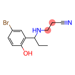 3-{[1-(5-bromo-2-hydroxyphenyl)propyl]amino}propanenitrile