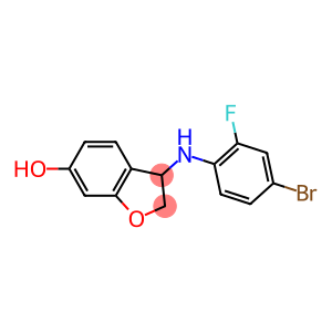 3-[(4-bromo-2-fluorophenyl)amino]-2,3-dihydro-1-benzofuran-6-ol