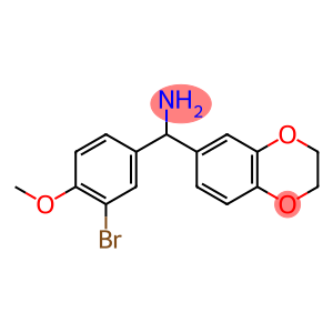 (3-bromo-4-methoxyphenyl)(2,3-dihydro-1,4-benzodioxin-6-yl)methanamine