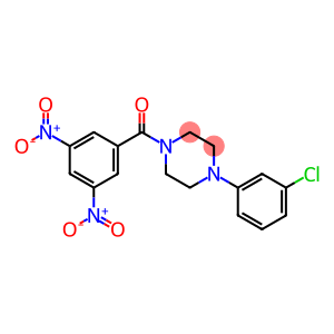 1-{3,5-bisnitrobenzoyl}-4-(3-chlorophenyl)piperazine