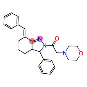 7-benzylidene-2-(4-morpholinylacetyl)-3-phenyl-3,3a,4,5,6,7-hexahydro-2H-indazole