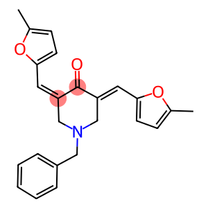 1-benzyl-3,5-bis[(5-methyl-2-furyl)methylene]-4-piperidinone