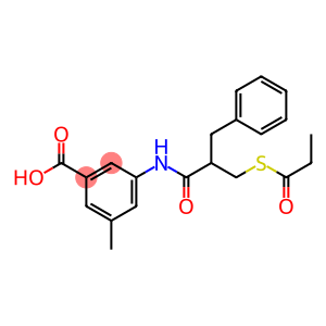3-(2-benzyl-3-(propionylthio)propionyl)amino-5-methybenzoic acid