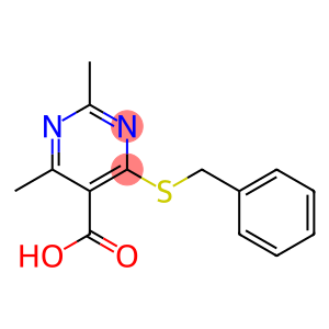 4-(benzylthio)-2,6-dimethylpyrimidine-5-carboxylic acid