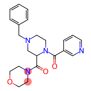 4-([4-BENZYL-1-(PYRIDIN-3-YLCARBONYL)PIPERAZIN-2-YL]CARBONYL)MORPHOLINE