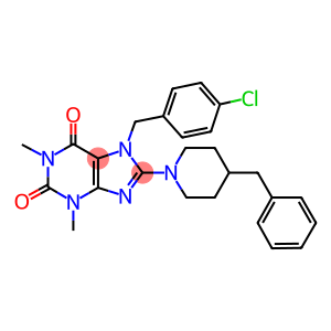 8-(4-BENZYLPIPERIDIN-1-YL)-7-(4-CHLOROBENZYL)-1,3-DIMETHYL-1H-PURINE-2,6(3H,7H)-DIONE
