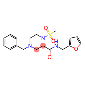 4-BENZYL-N-(2-FURYLMETHYL)-1-(METHYLSULFONYL)PIPERAZINE-2-CARBOXAMIDE