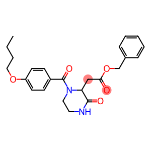 benzyl 2-[1-(4-butoxybenzoyl)-3-oxo-2-piperazinyl]acetate