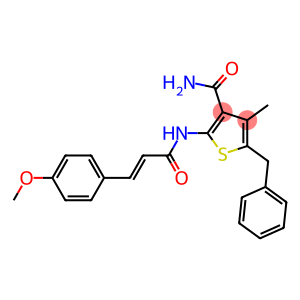 5-benzyl-2-{[(E)-3-(4-methoxyphenyl)-2-propenoyl]amino}-4-methyl-3-thiophenecarboxamide