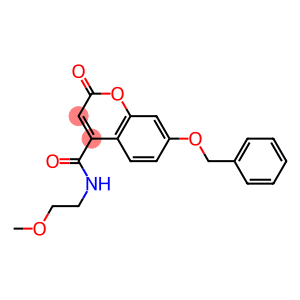 7-(BENZYLOXY)-N-(2-METHOXYETHYL)-2-OXO-1-BENZOPYRAN-4-CARBOXAMIDE