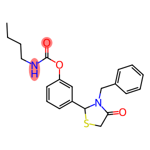 3-(3-benzyl-4-oxo-1,3-thiazolan-2-yl)phenyl N-butylcarbamate