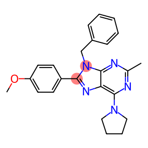 9-BENZYL-8-(4-METHOXYPHENYL)-2-METHYL-6-(PYRROLIDIN-1-YL)-9H-PURINE