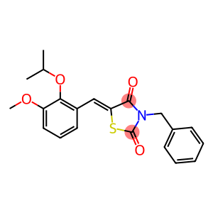 3-benzyl-5-(2-isopropoxy-3-methoxybenzylidene)-1,3-thiazolidine-2,4-dione