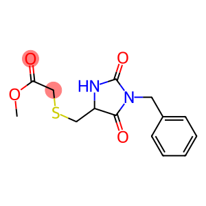 [(3-Benzyl-2,4-dioxoimidazolidin-5-yl)methylthio]acetic acid methyl ester