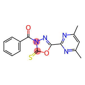 3-benzoyl-5-(4,6-dimethyl-2-pyrimidinyl)-1,3,4-oxadiazole-2(3H)-thione
