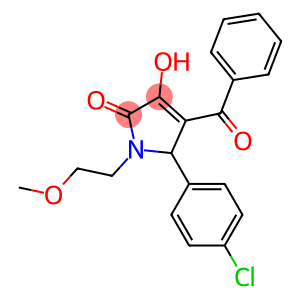 4-benzoyl-5-(4-chlorophenyl)-3-hydroxy-1-(2-methoxyethyl)-1,5-dihydro-2H-pyrrol-2-one